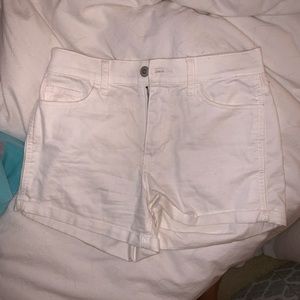 White High Waisted Shorts Hollister